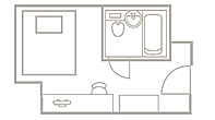 クイーンルーム間取り図