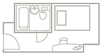 シングルルーム間取り図